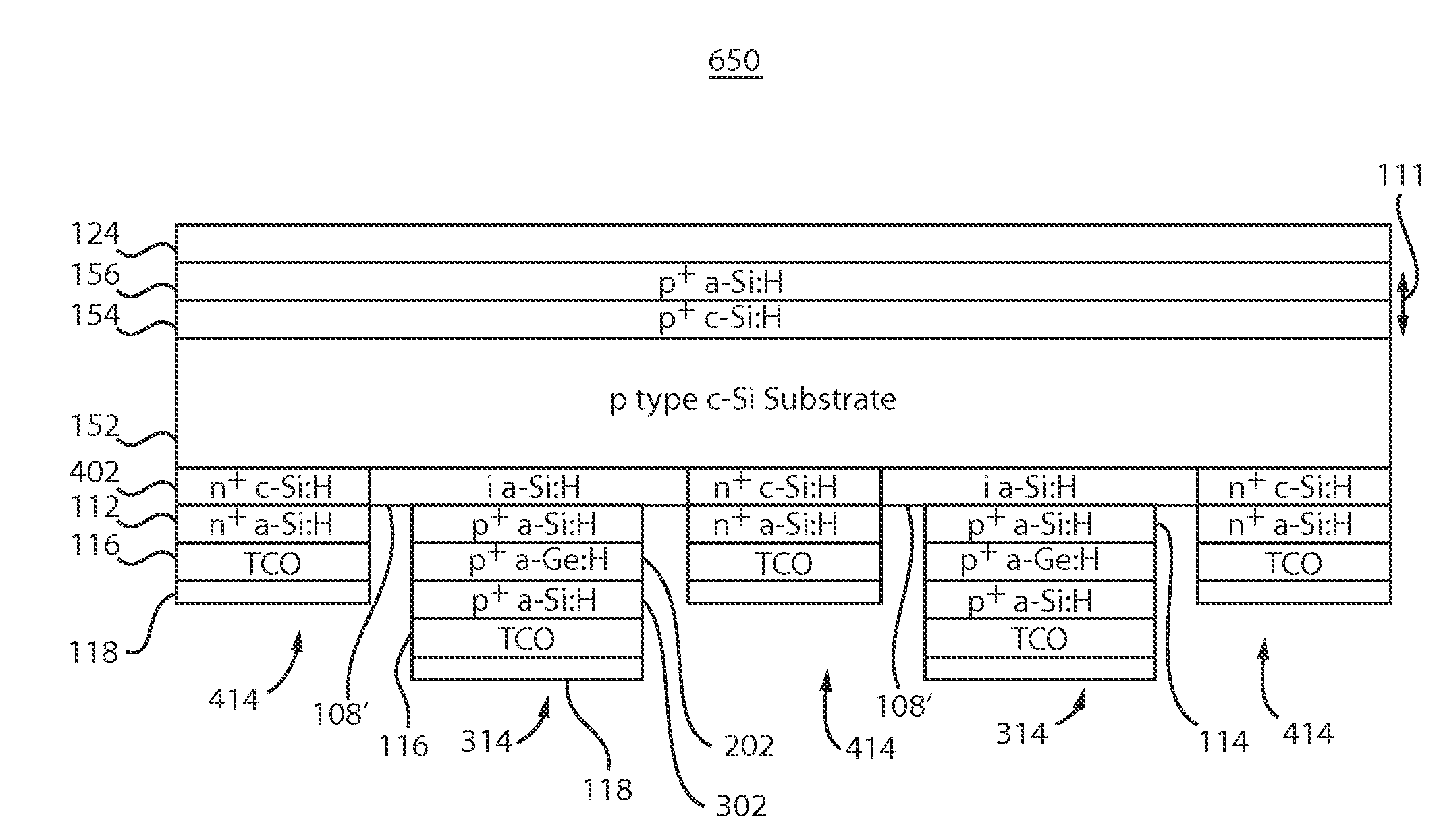 Interdigitated back contact heterojunction photovoltaic device