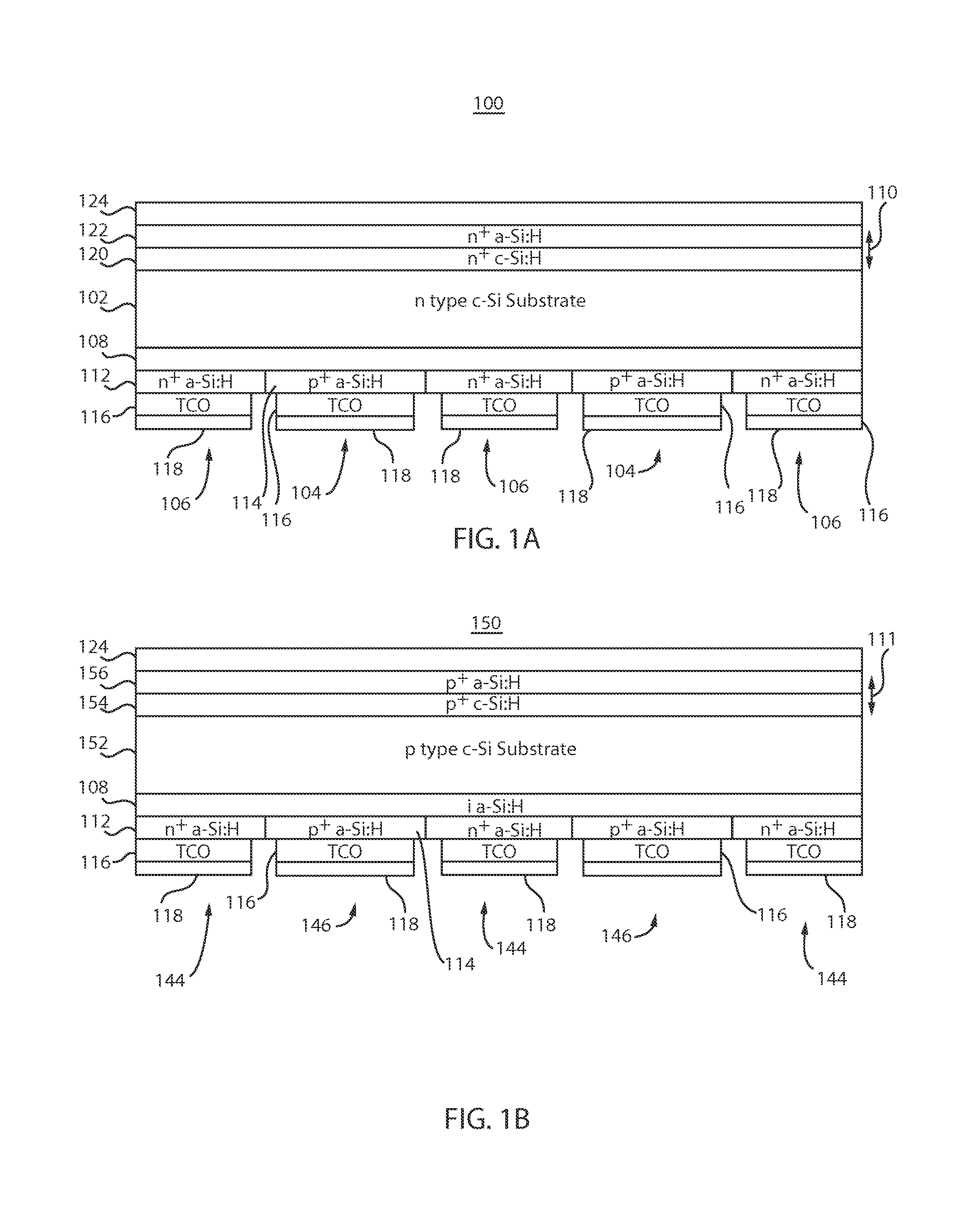 Interdigitated back contact heterojunction photovoltaic device