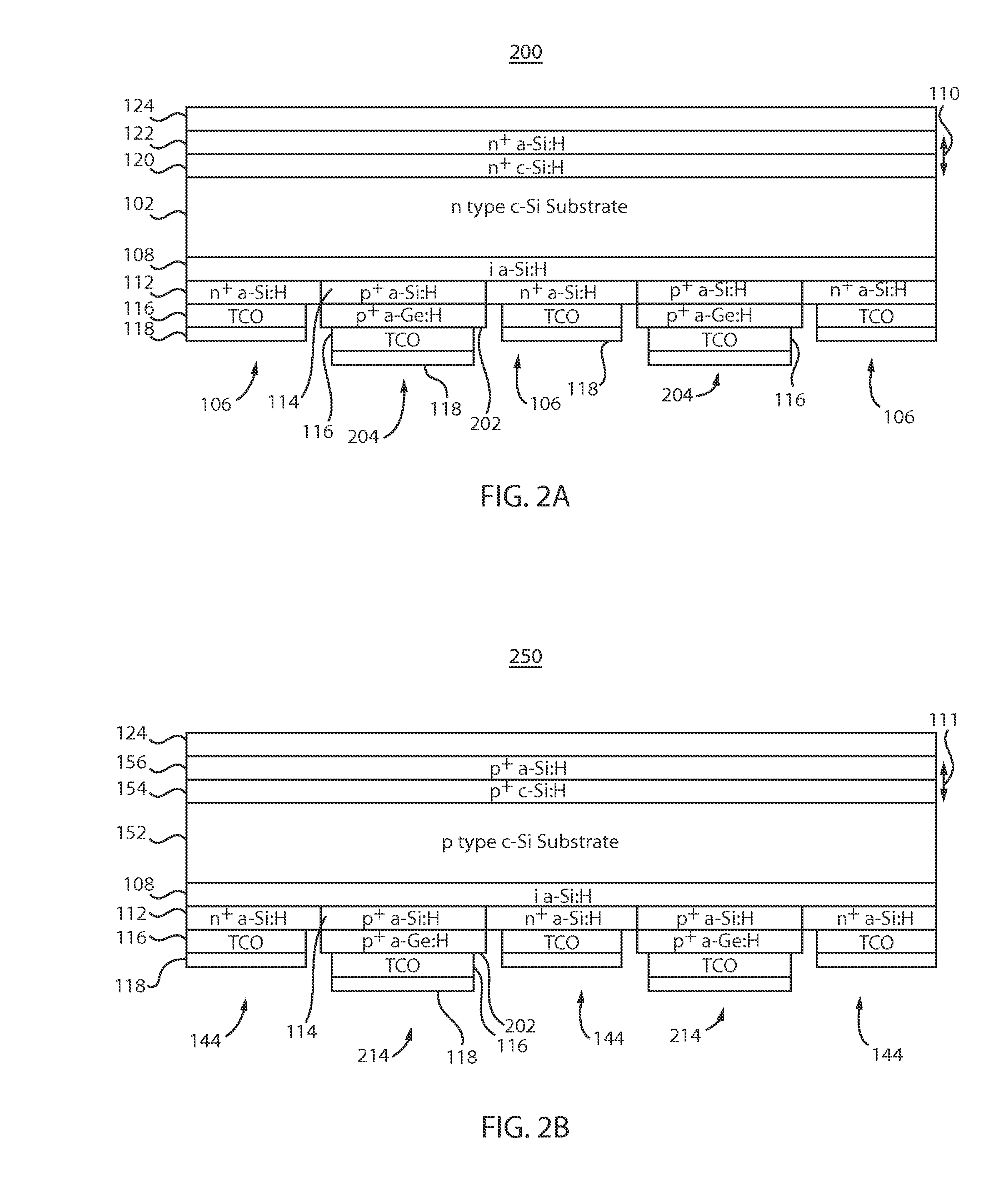 Interdigitated back contact heterojunction photovoltaic device