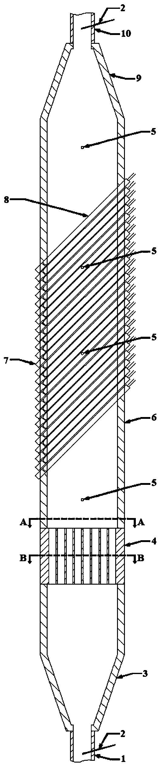 A steam generator inclined tube bundle heat exchange experimental device and method