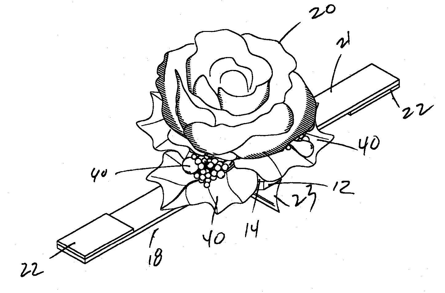 Wearable floral display device and method