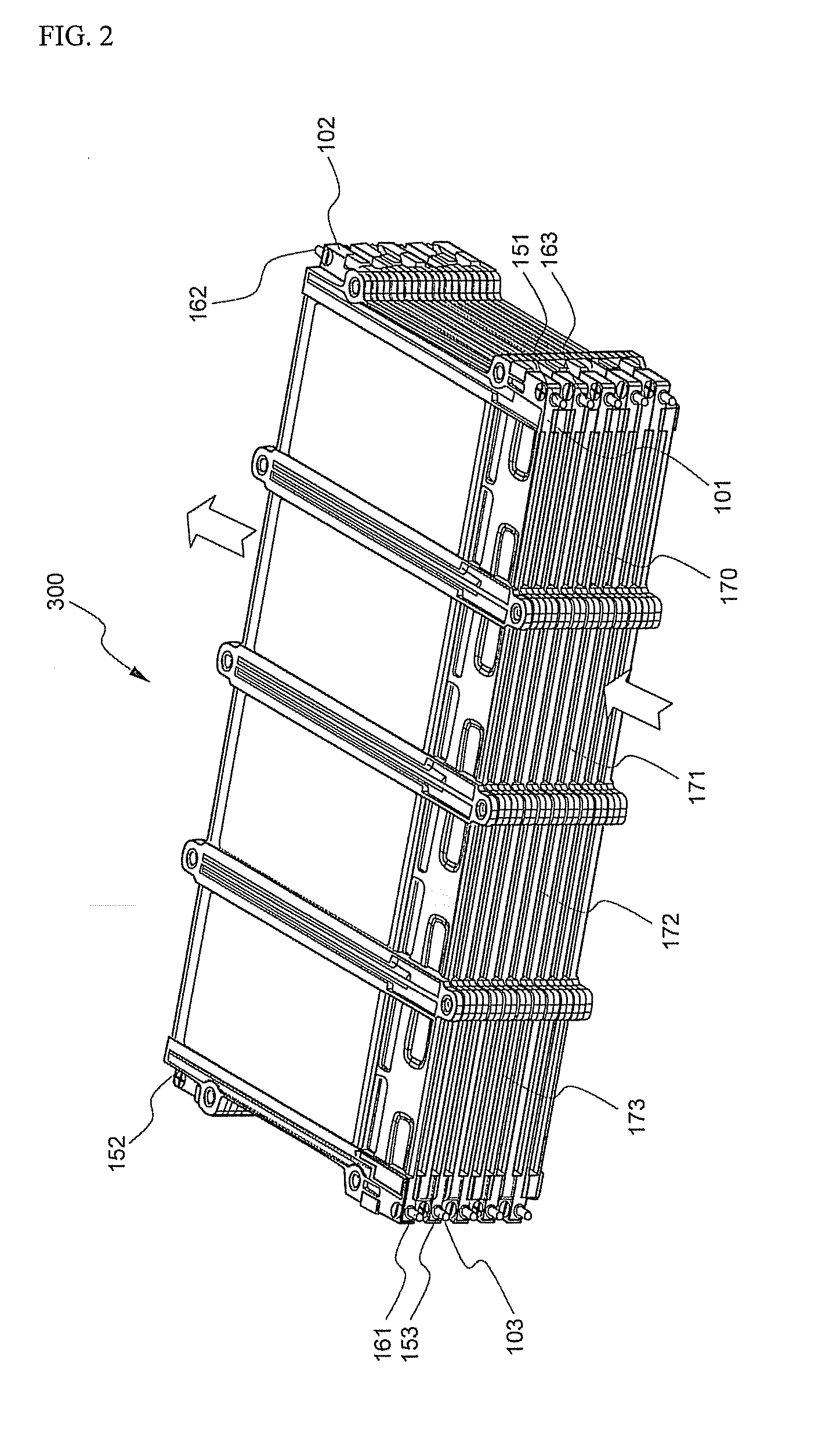 Battery module of high cooling efficiency