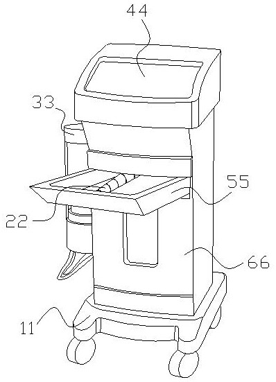 A mobile cleaning device for obstetrics and gynecology care