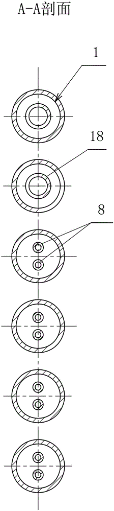 Round header shell-and-tube water storage heating multi-tube heat conduction heat exchanger and its manufacturing process