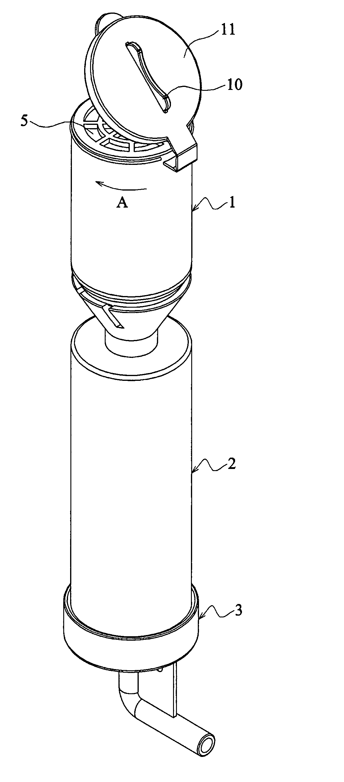 Can-filter structure of oxygen concentrator