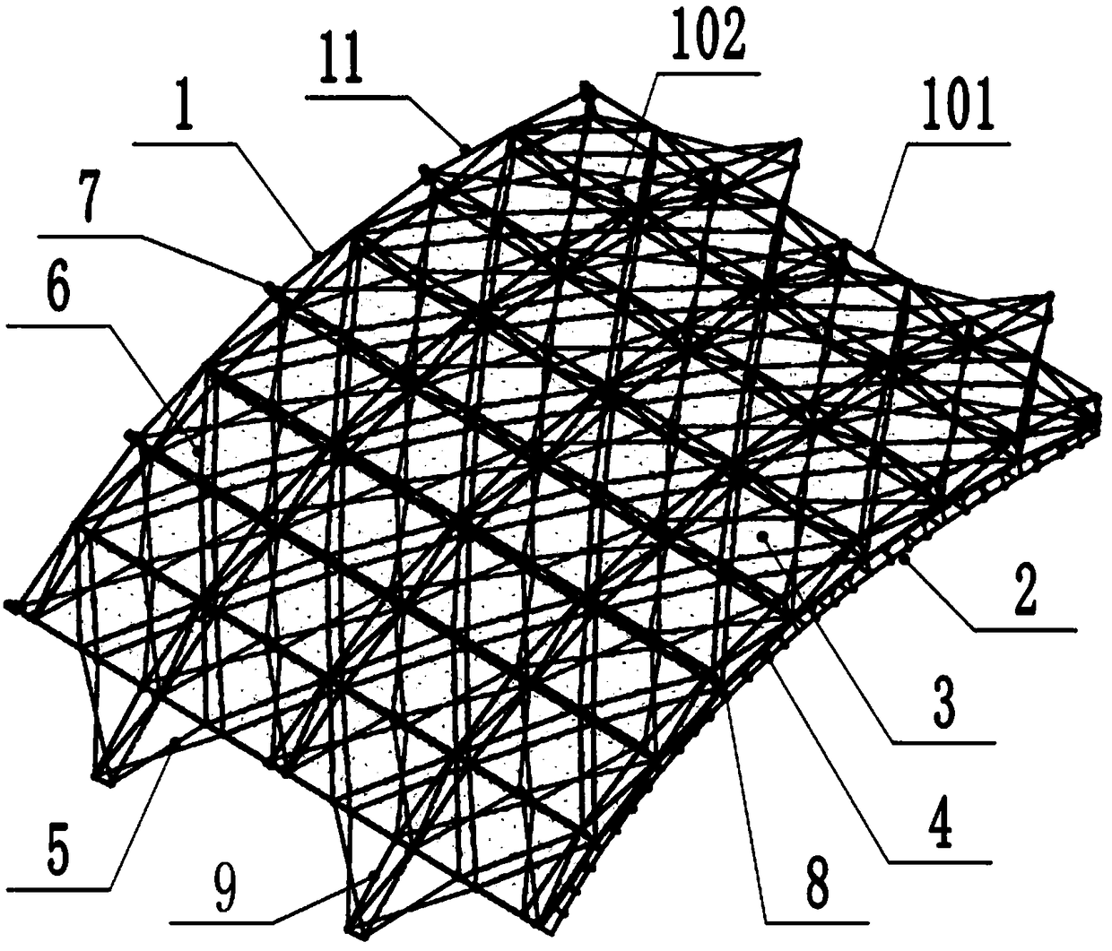 High rigidity retractable parabolic cylindrical antenna