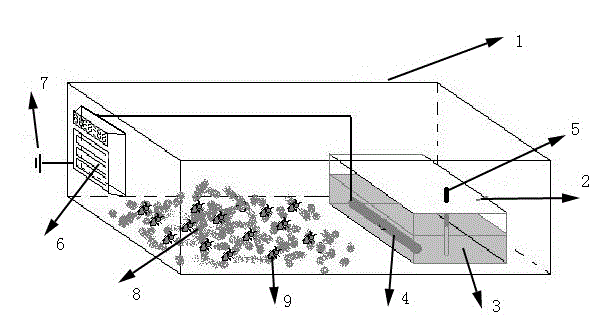 Lasioderma serricorne breeding chamber and method for gathering invasion microorganisms by aid of same