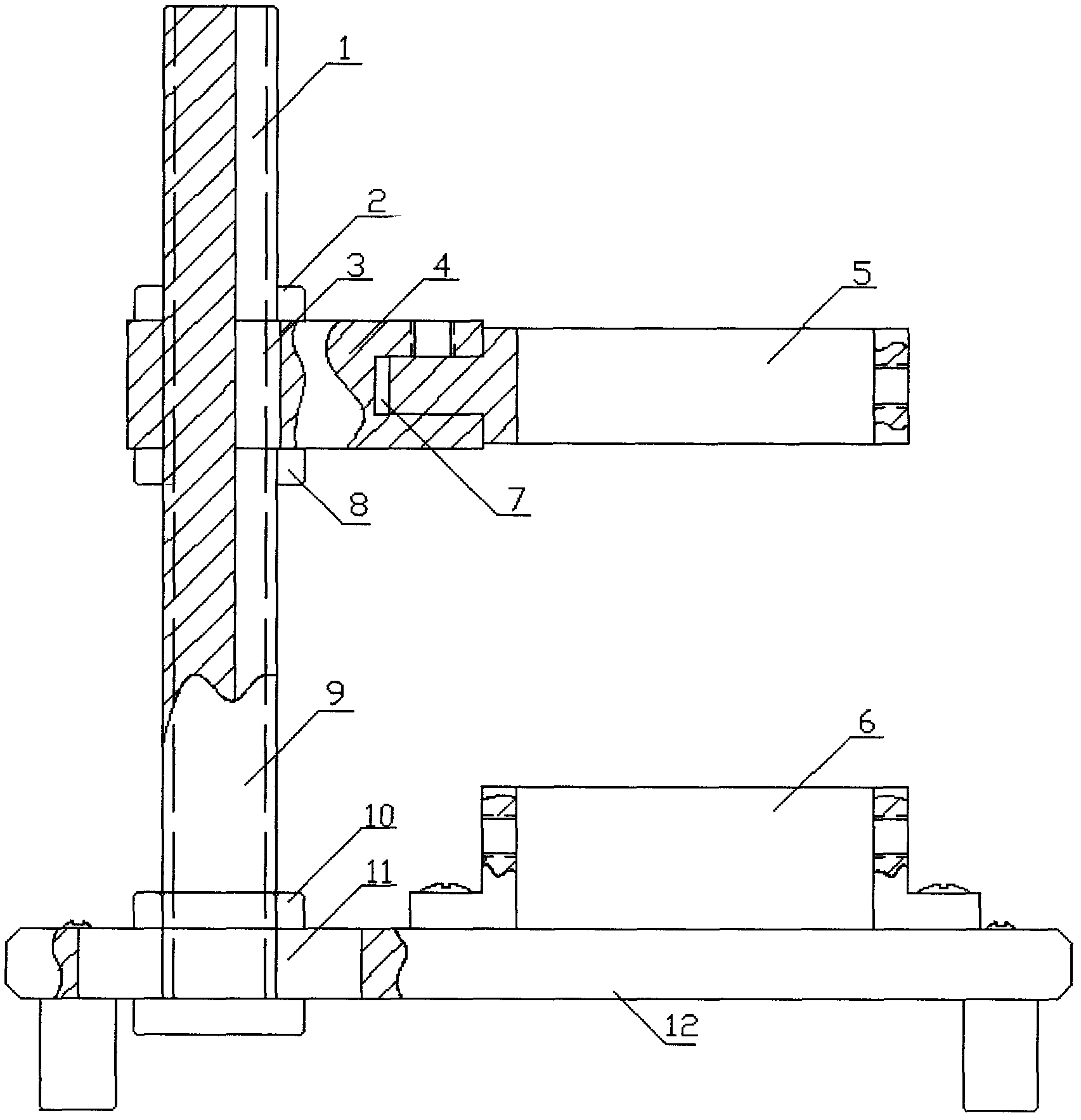 Preparation device of indoor single-cracked rock specimen