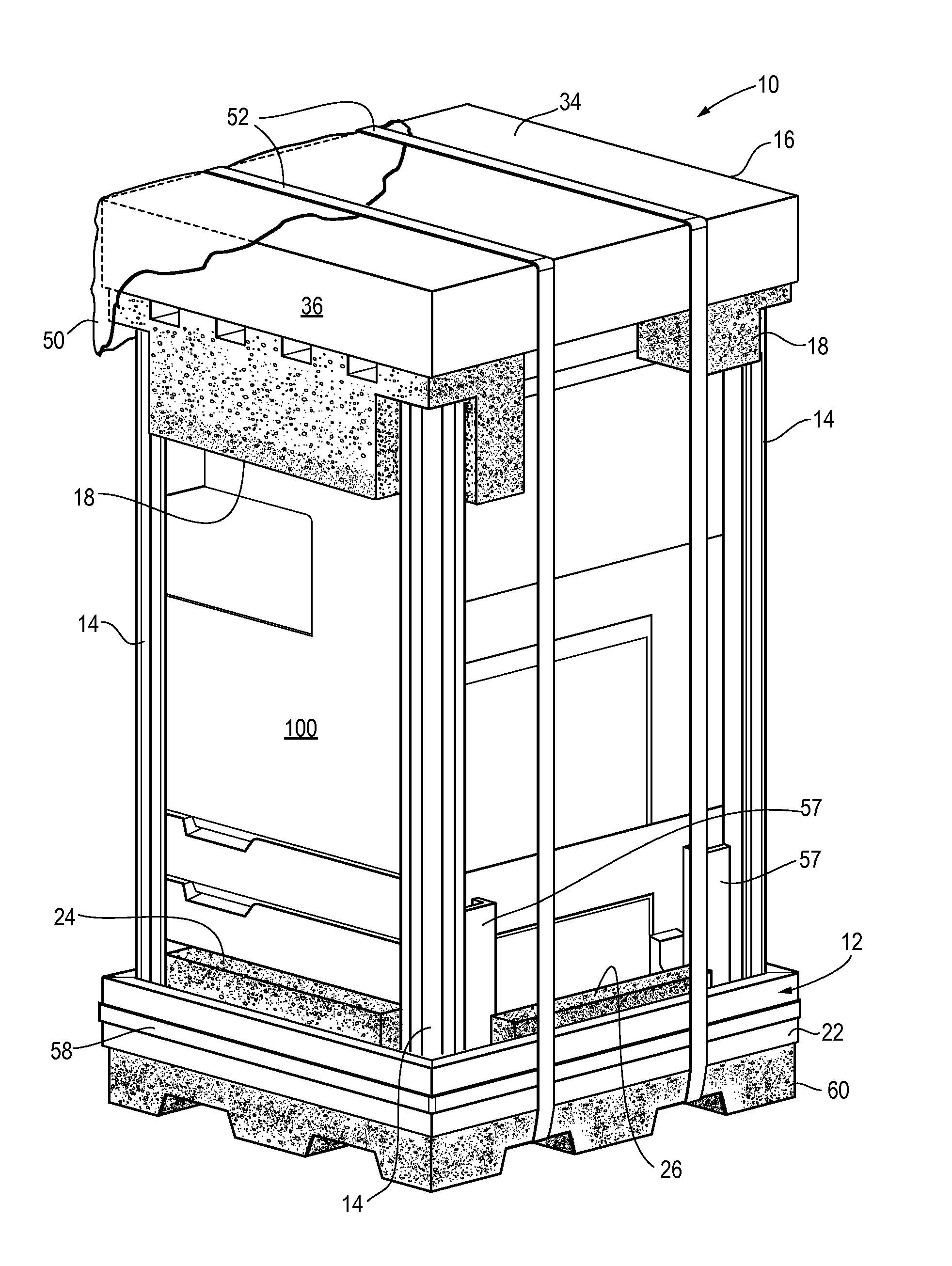 Packaging system for a large article