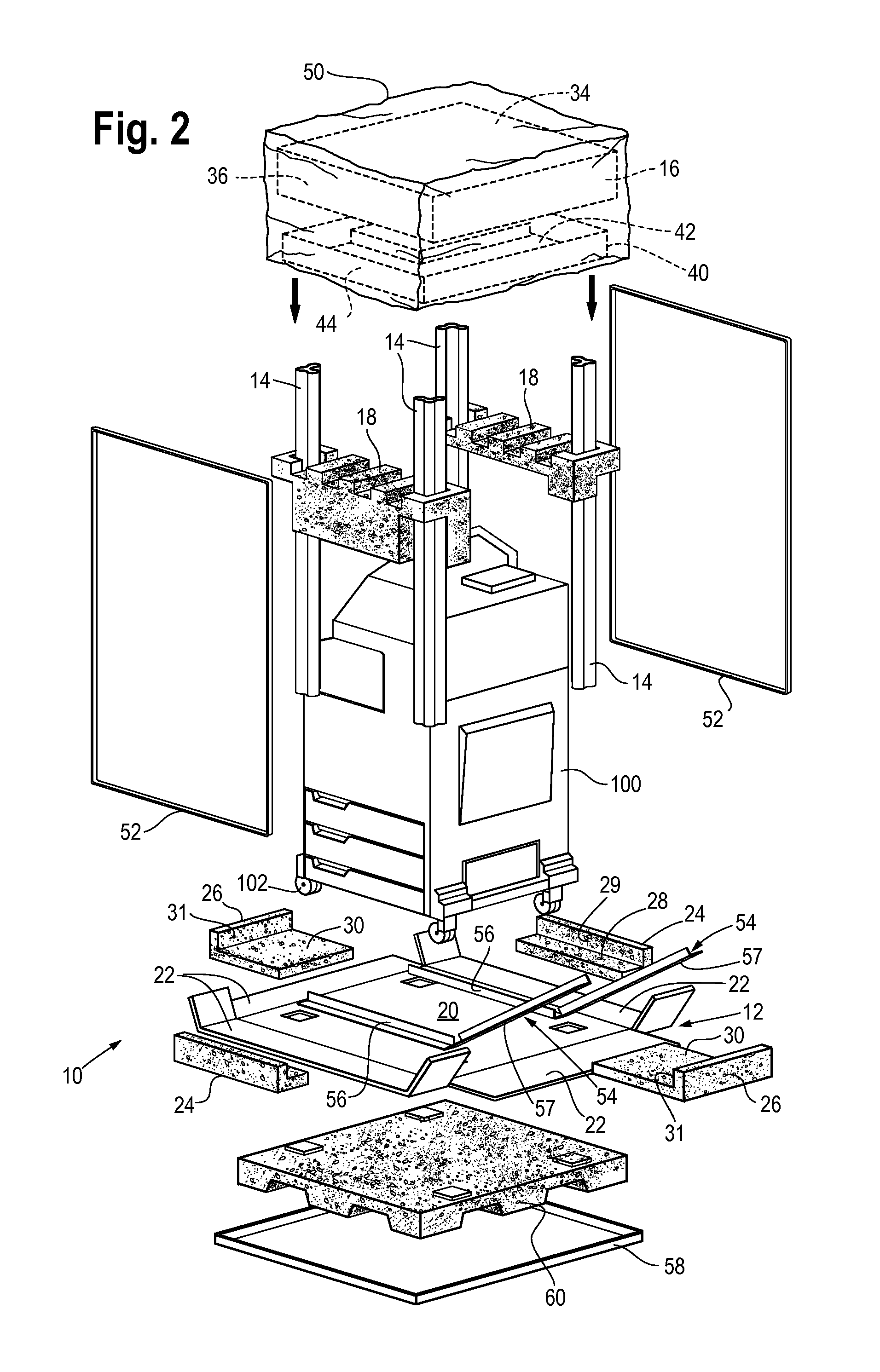 Packaging system for a large article