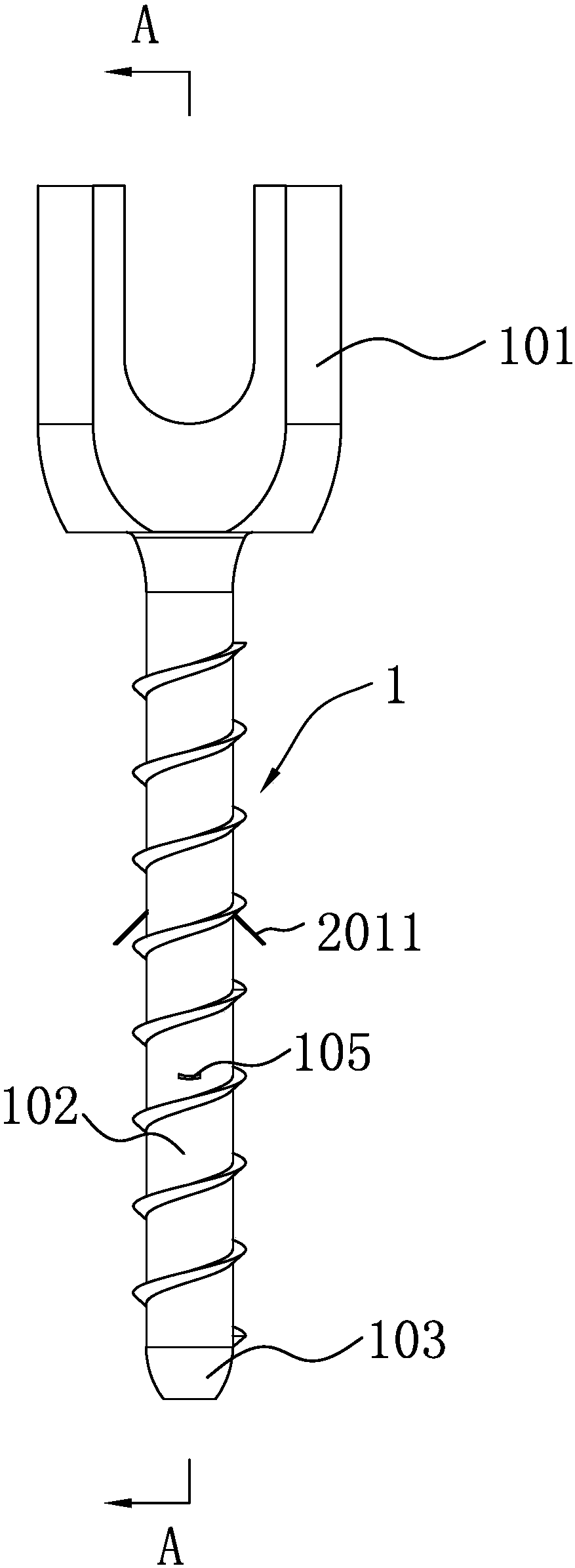 Bone bolt with reinforced anchoring sheets