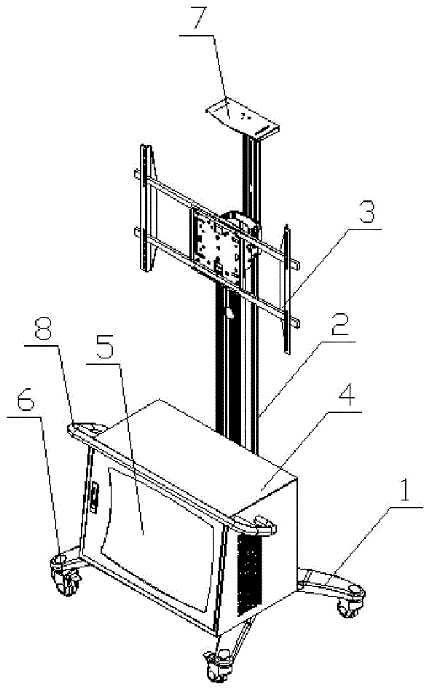 Novel floor type television rack