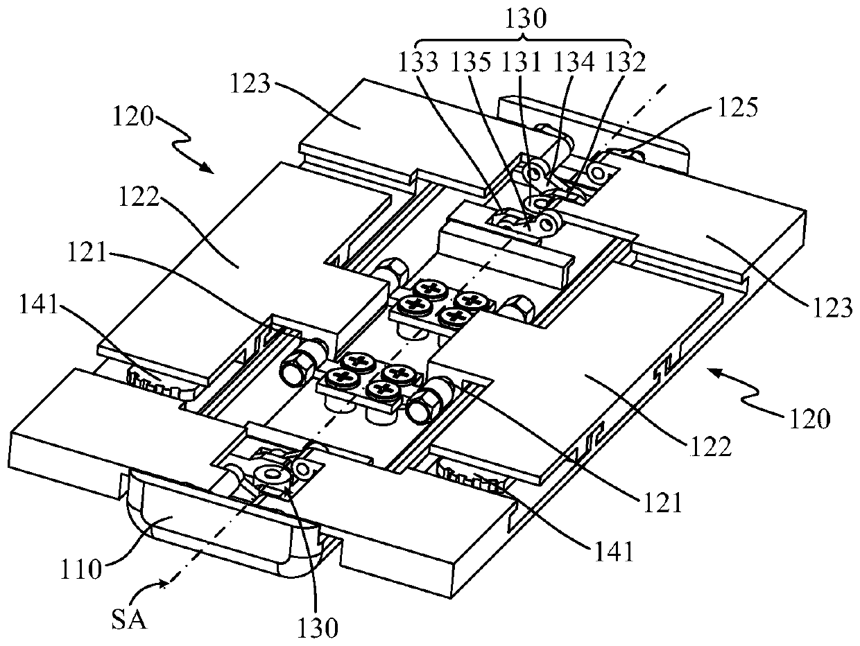 Rotating shaft assembly, display module and display equipment