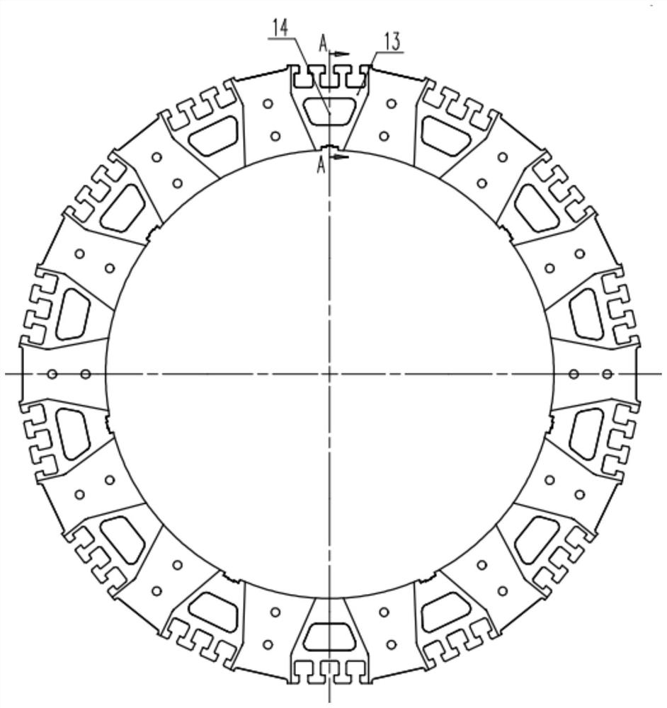 A ring forging yoke structure of a generator motor