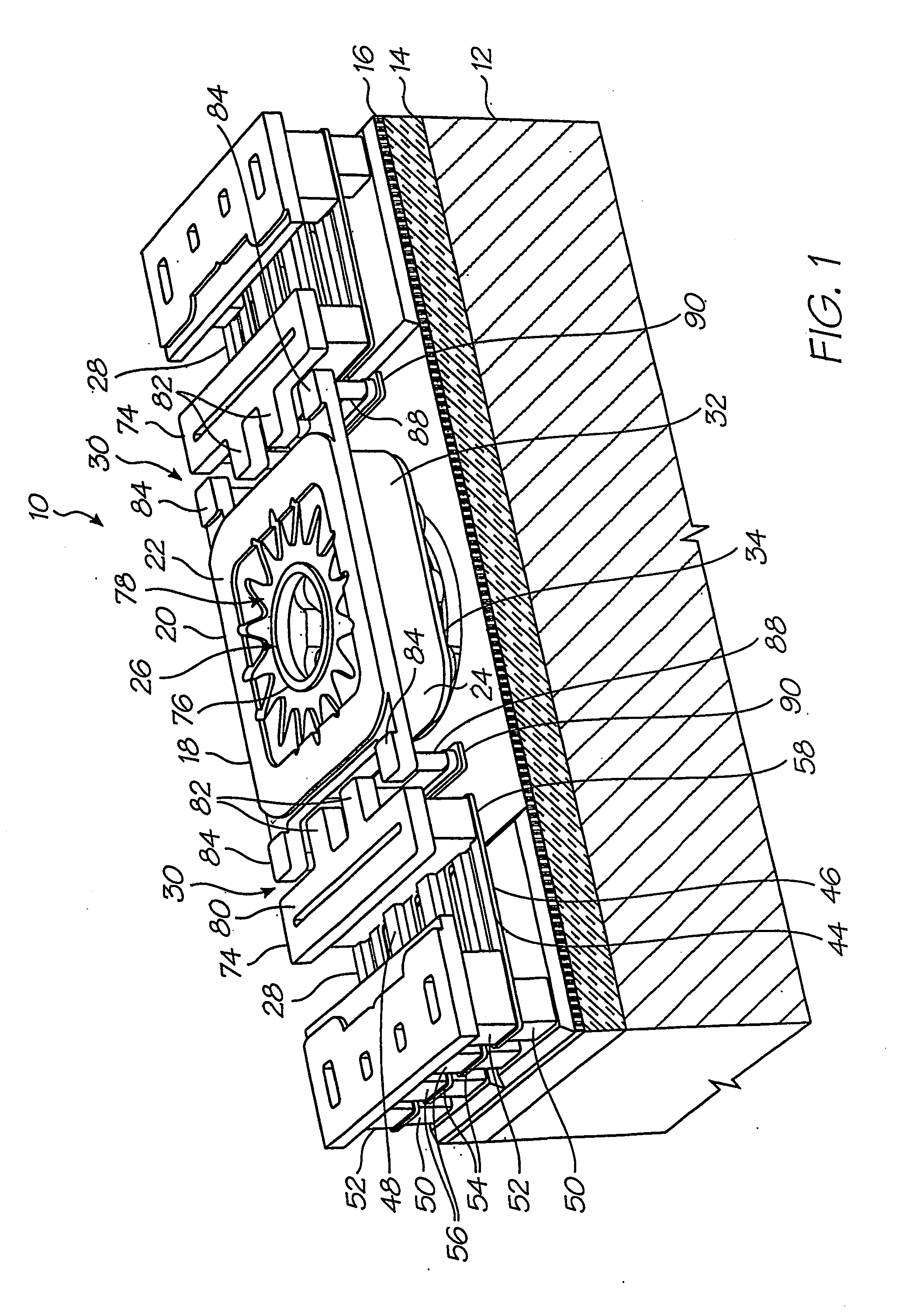 Symmetrically actuated ink ejection components for an ink jet printhead chip