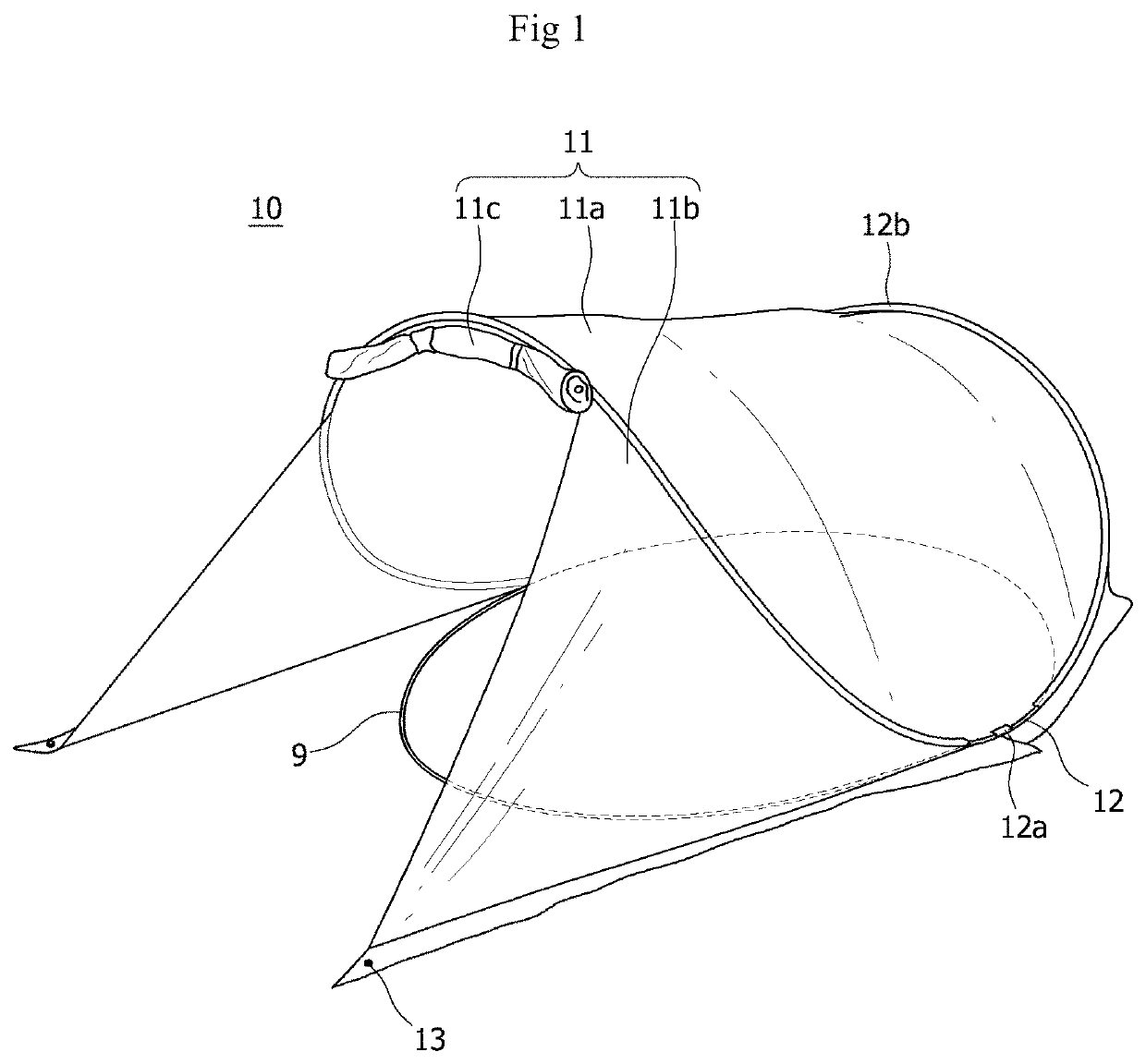 One-touch tent flysheet