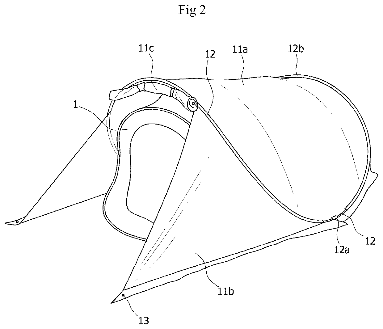 One-touch tent flysheet