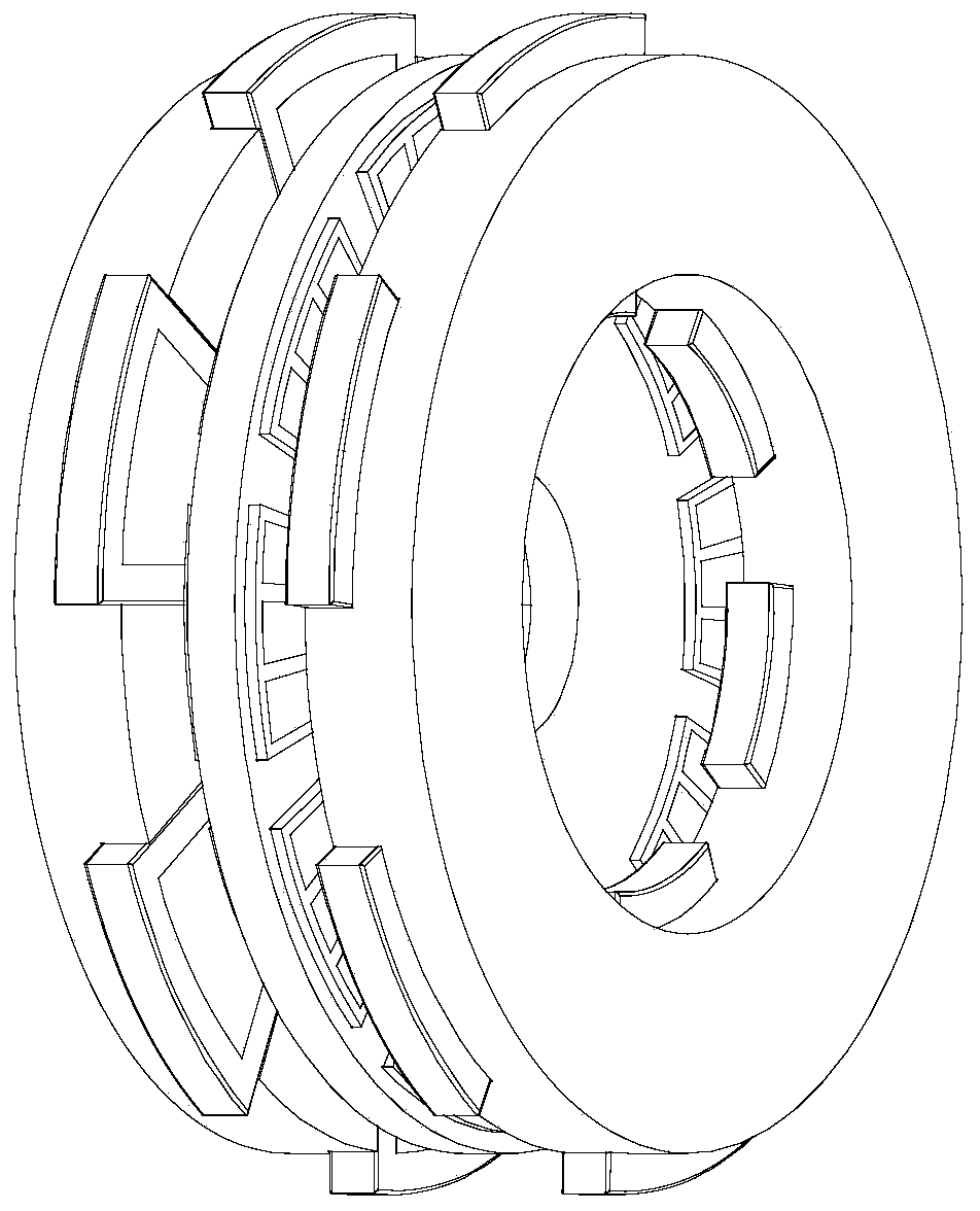 Axial magnetic field reverse salient pole permanent magnet synchronous motor