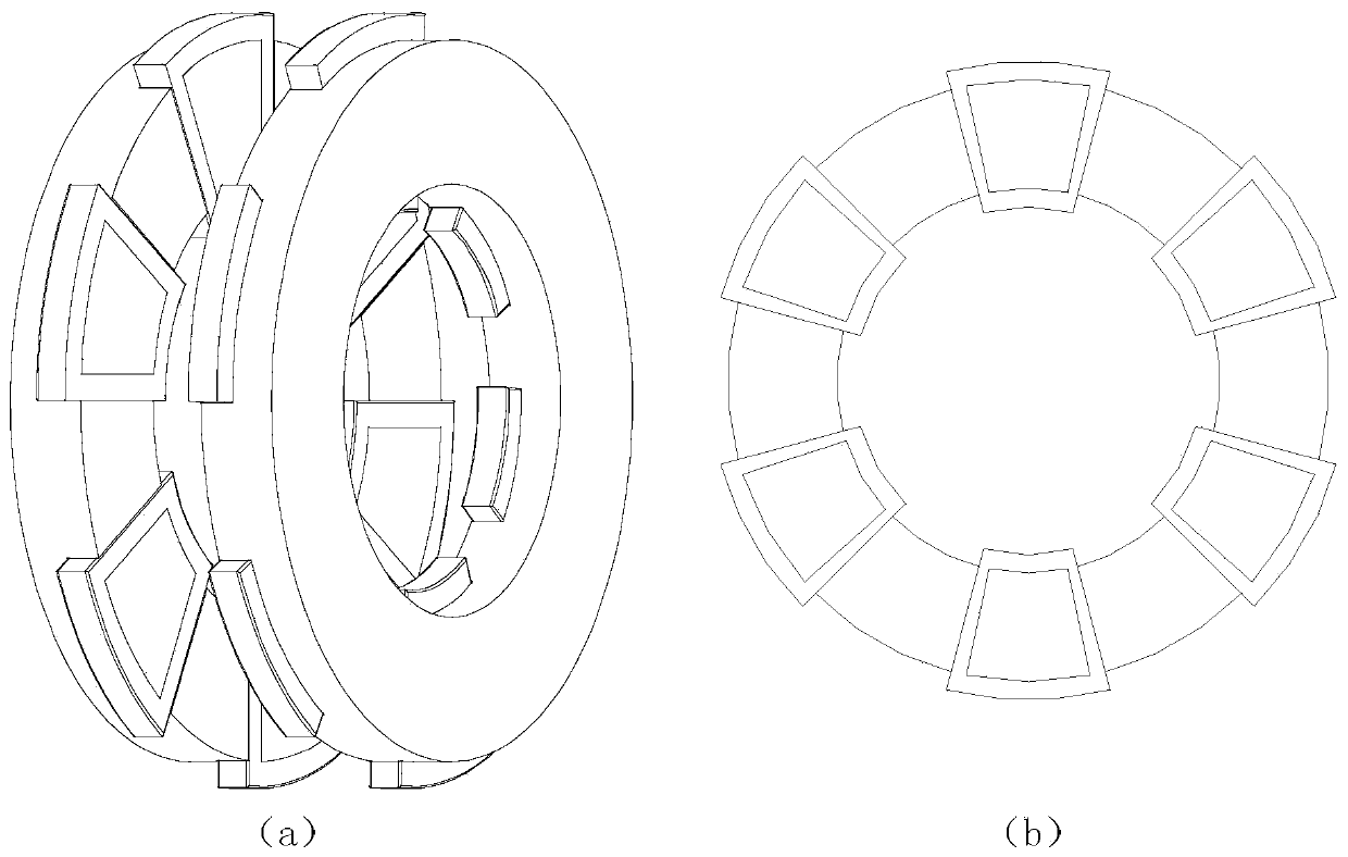 Axial magnetic field reverse salient pole permanent magnet synchronous motor