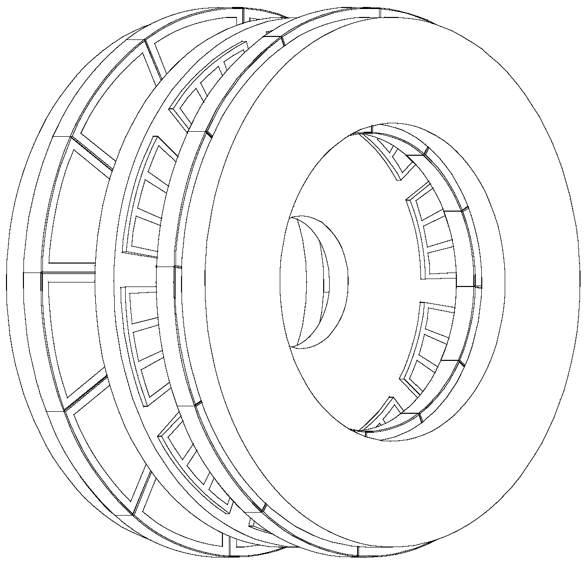 Axial magnetic field reverse salient pole permanent magnet synchronous motor