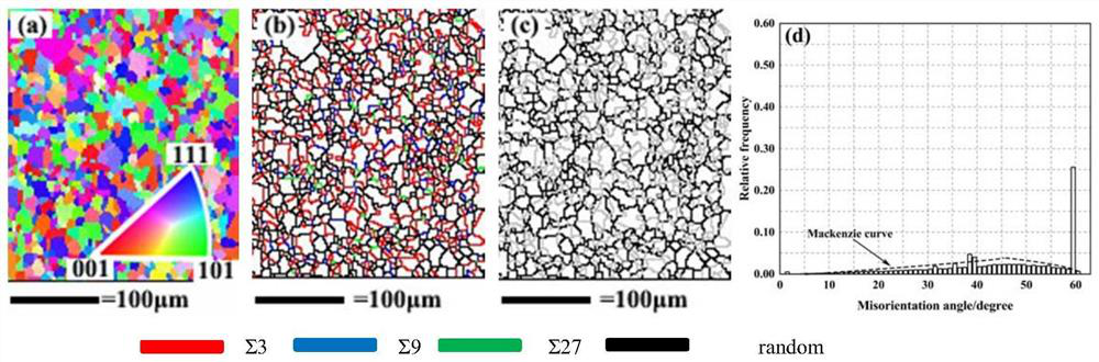 Method for improving pure copper grain boundary corrosion resistance by increasing coherent twin grain boundary proportion