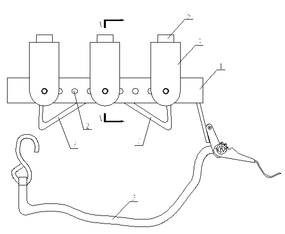 Conductive-wire and cable fixing supporting device