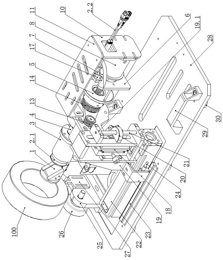 Non-contact internal thread detection device