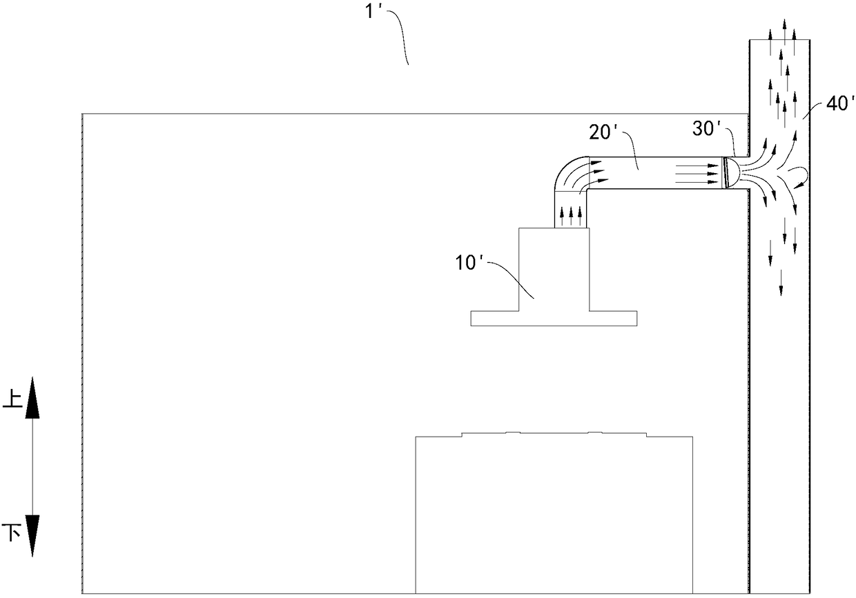 Flue check valve and flue system with same