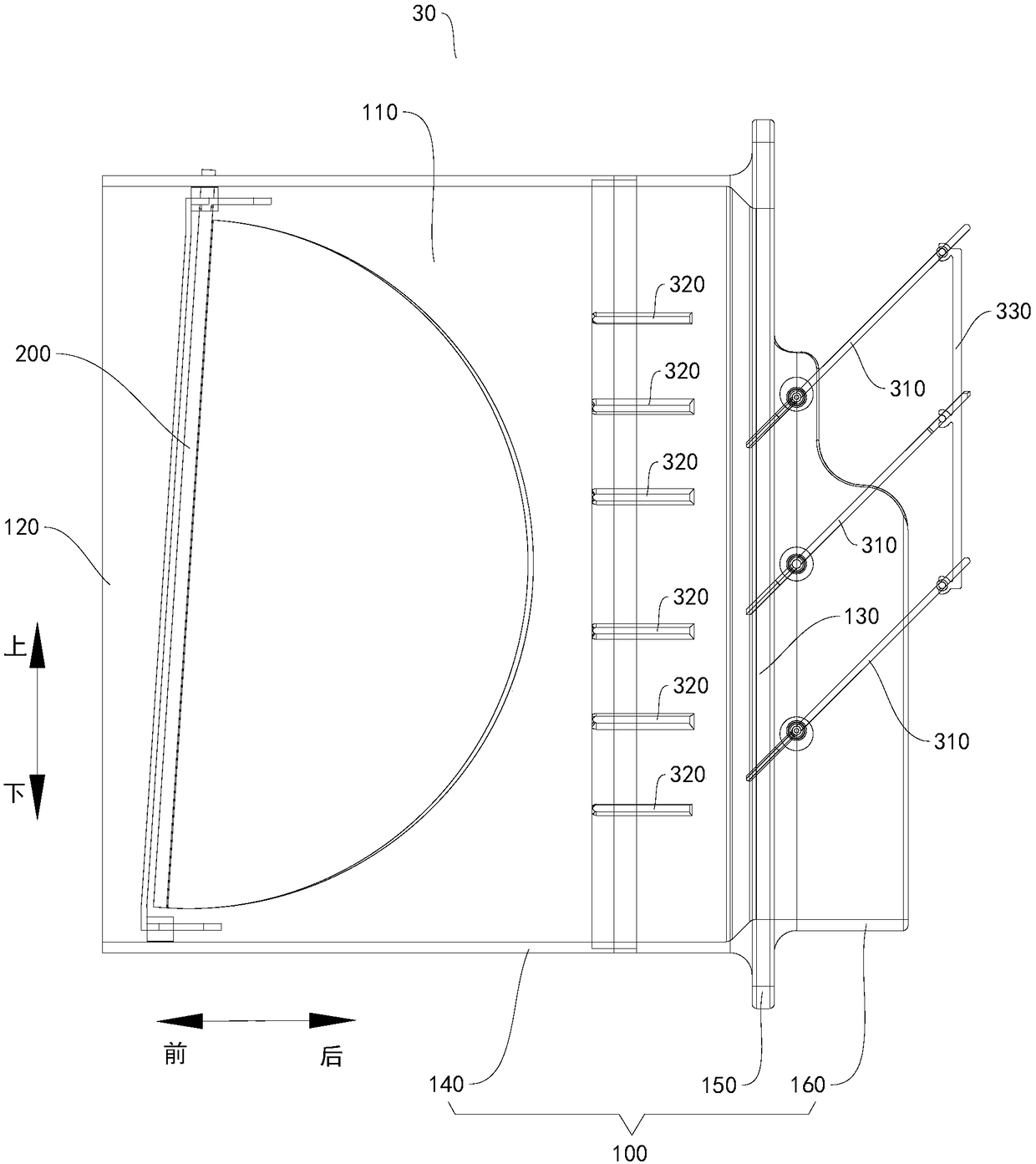 Flue check valve and flue system with same