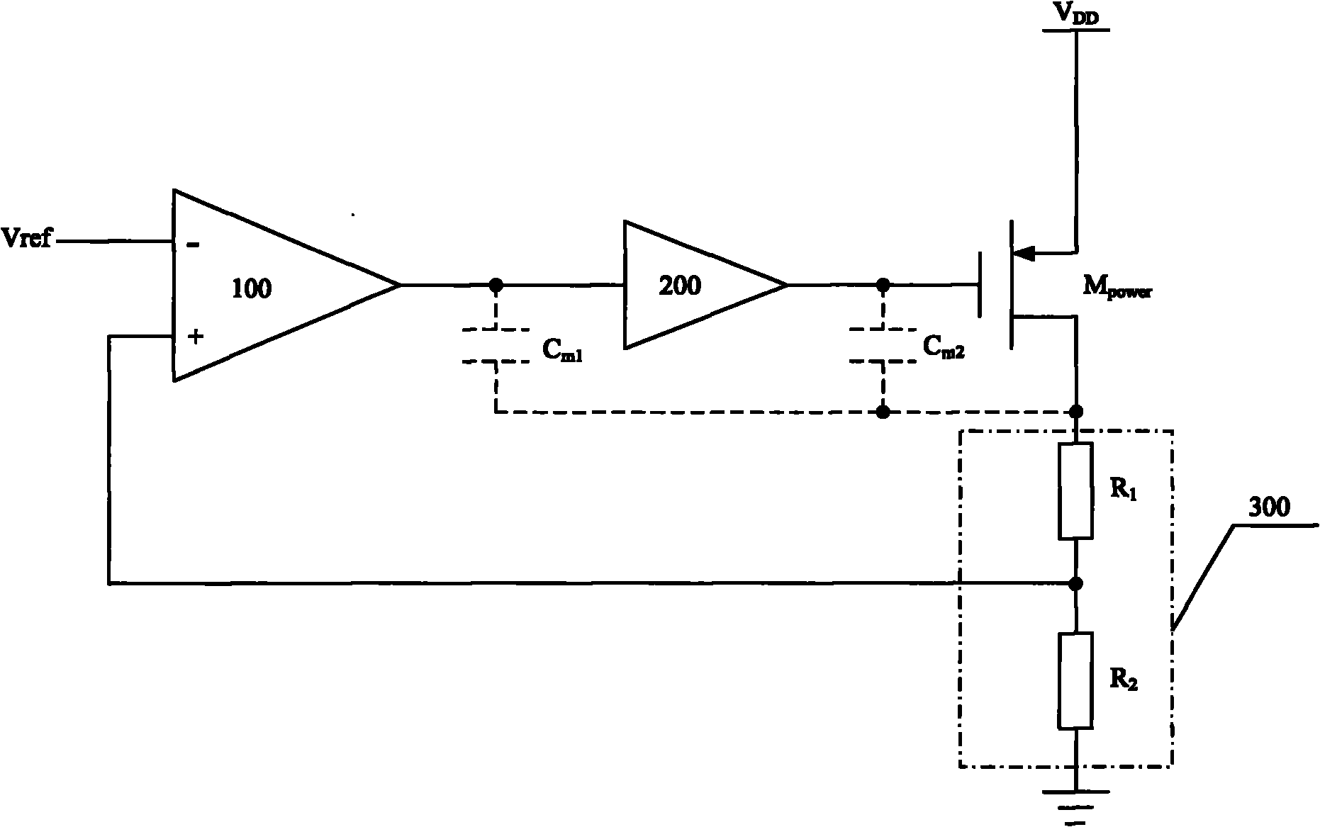 Capacitor-less low dropout regulator structure