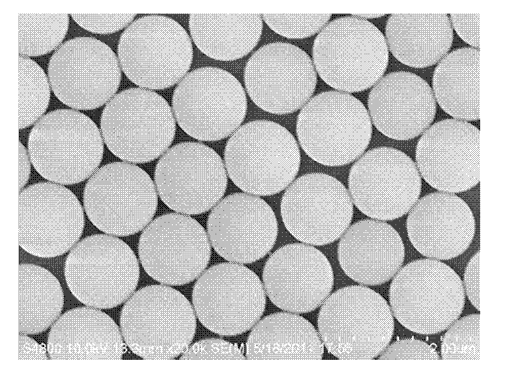 Method for preparing metal nanometer particles with hexagonal network in lattice distribution on substrate