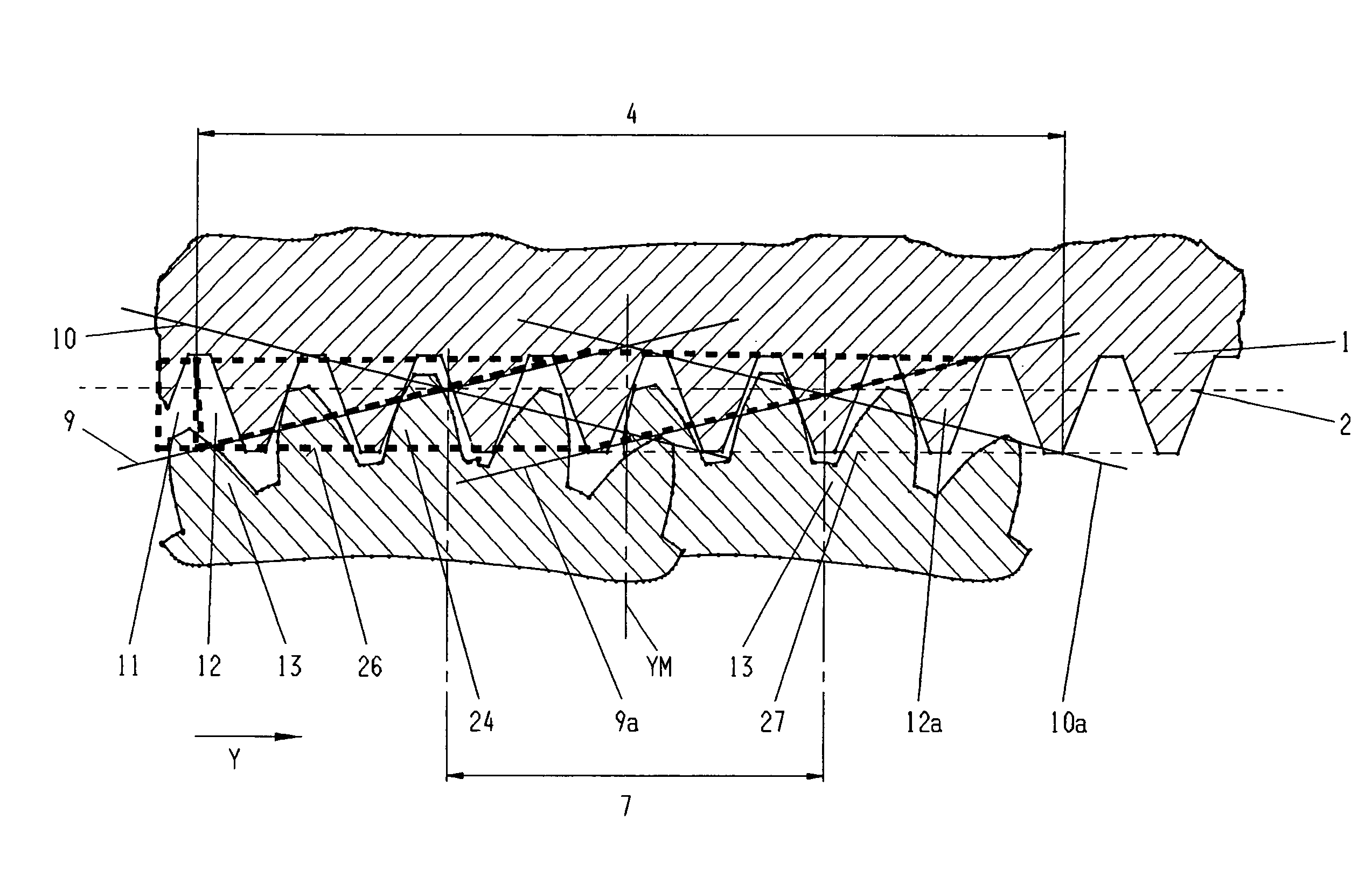 Grinding worm, profiling gear and process for the profiling of the grinding worm