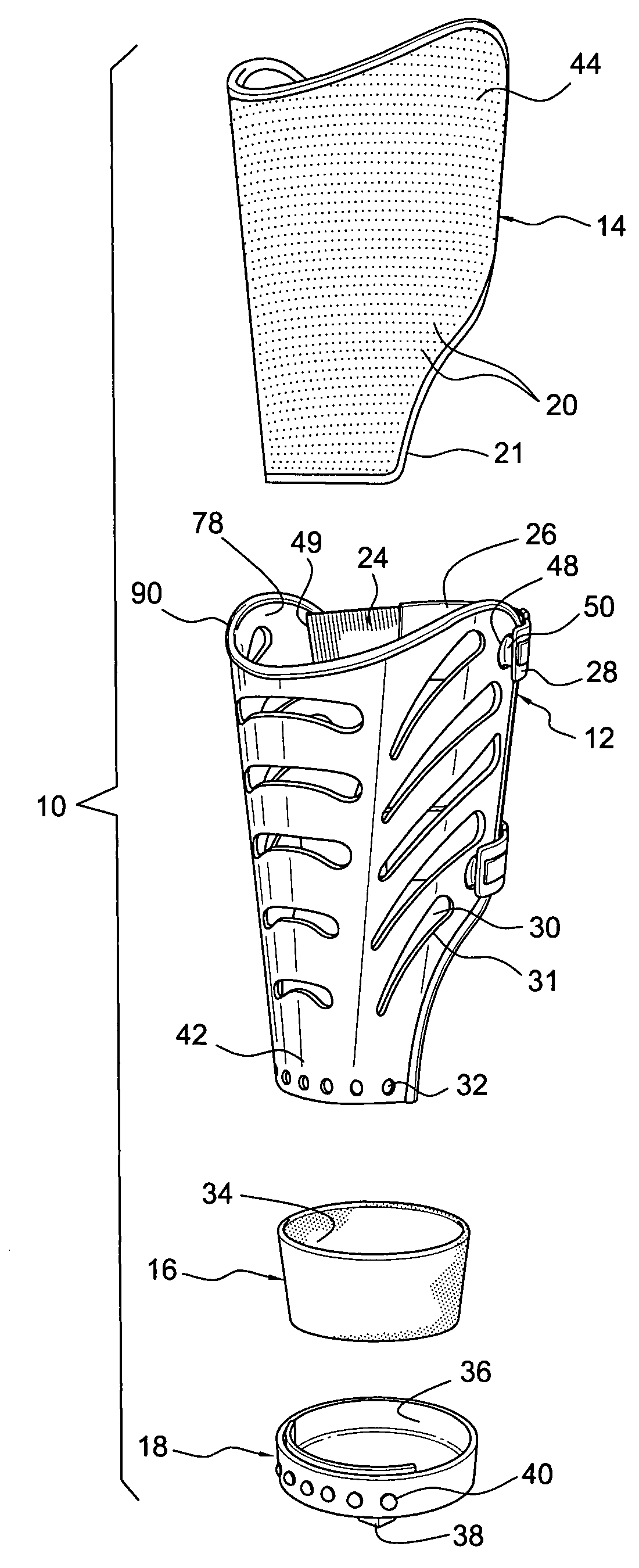 Ventilated prosthesis system