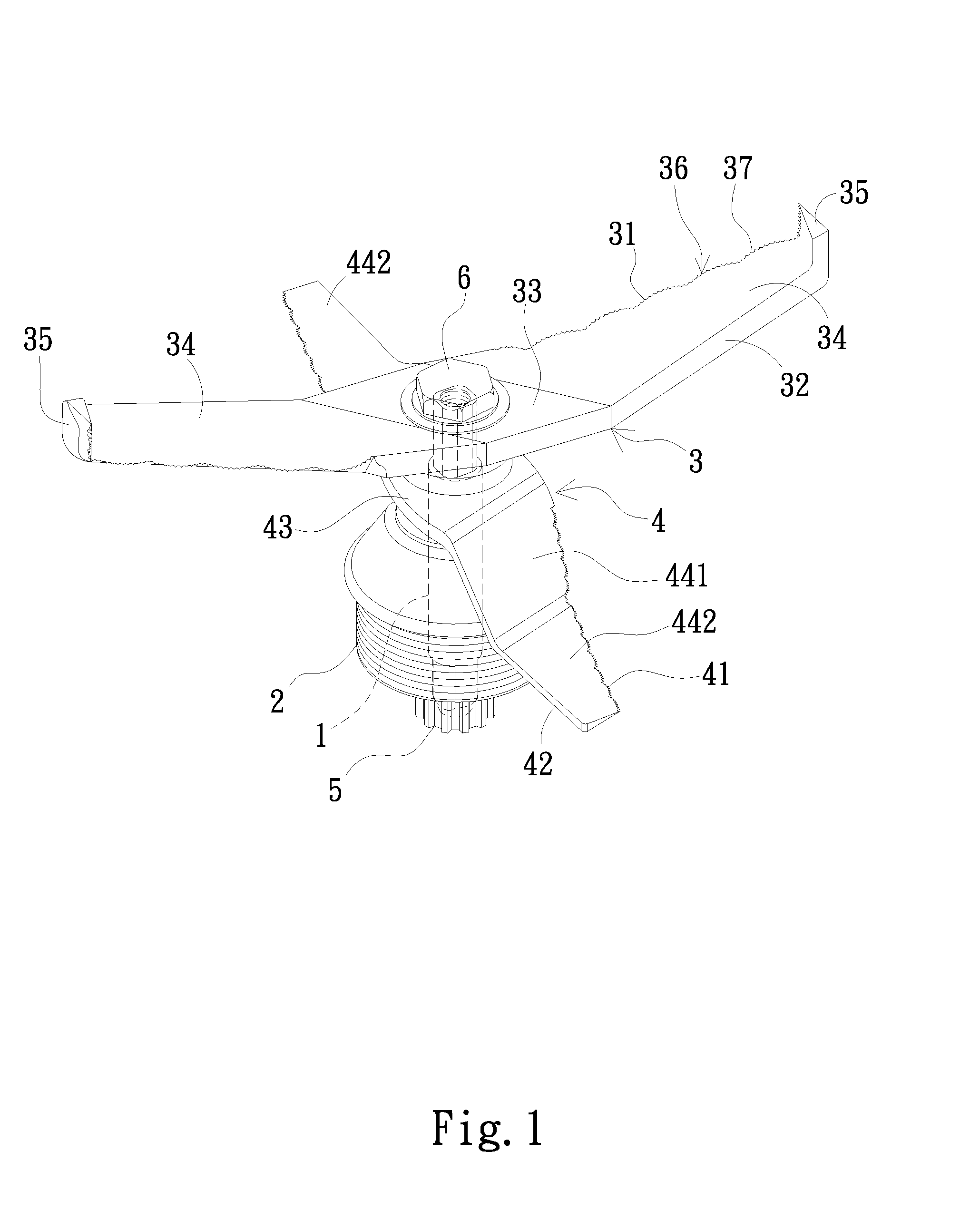 Blade assembly of a blender