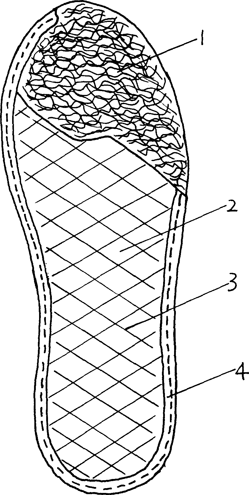 Vegetable sponge shoe pad