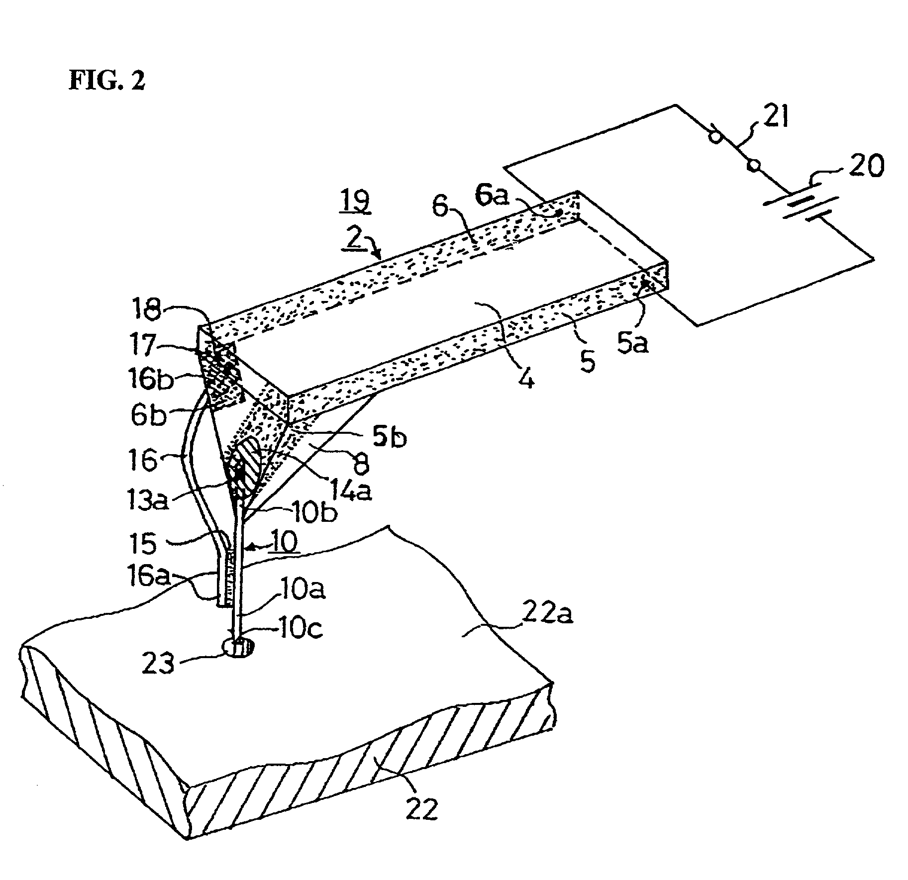 Heat emitting probe and heat emitting probe apparatus