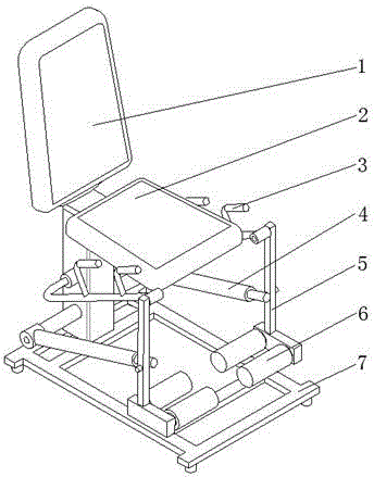 Two-leg bending and stretching exercising rack