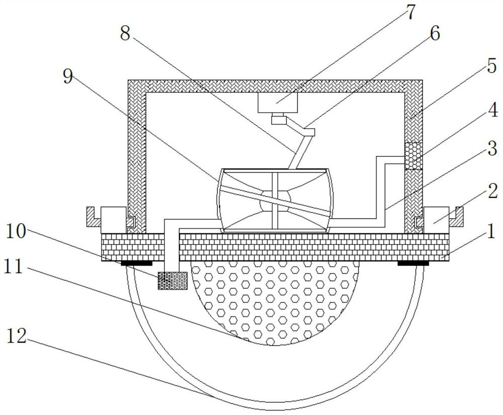 A heat recovery and defogging intelligent security monitoring device based on curved rod ventilation