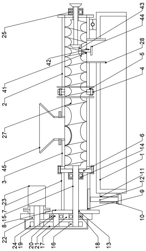 Screw shaft assembly and double-screw conveying device thereof