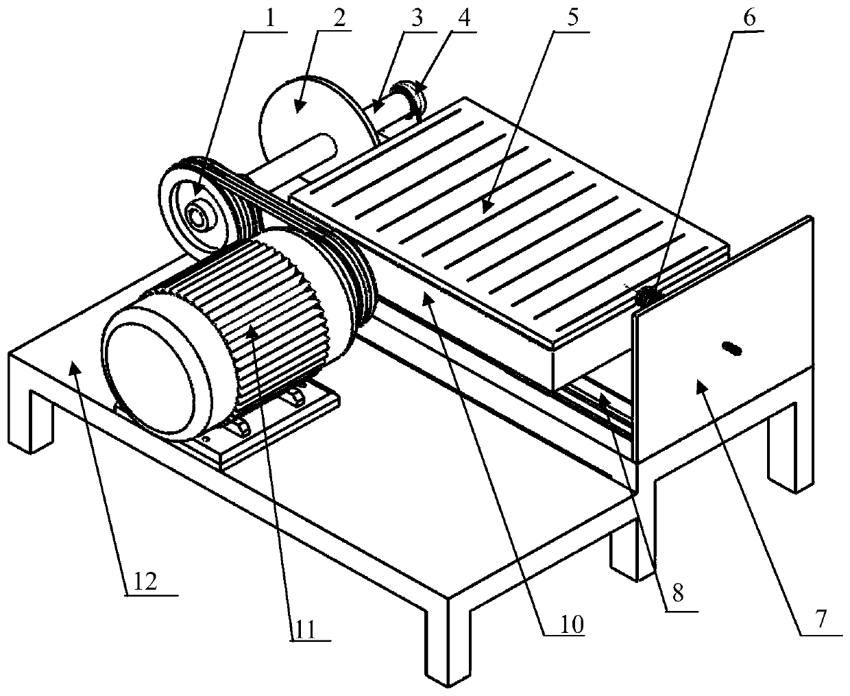 Frequency tester for reciprocating vehicle-mounted pavement crack detection system based on electrorheological fluid