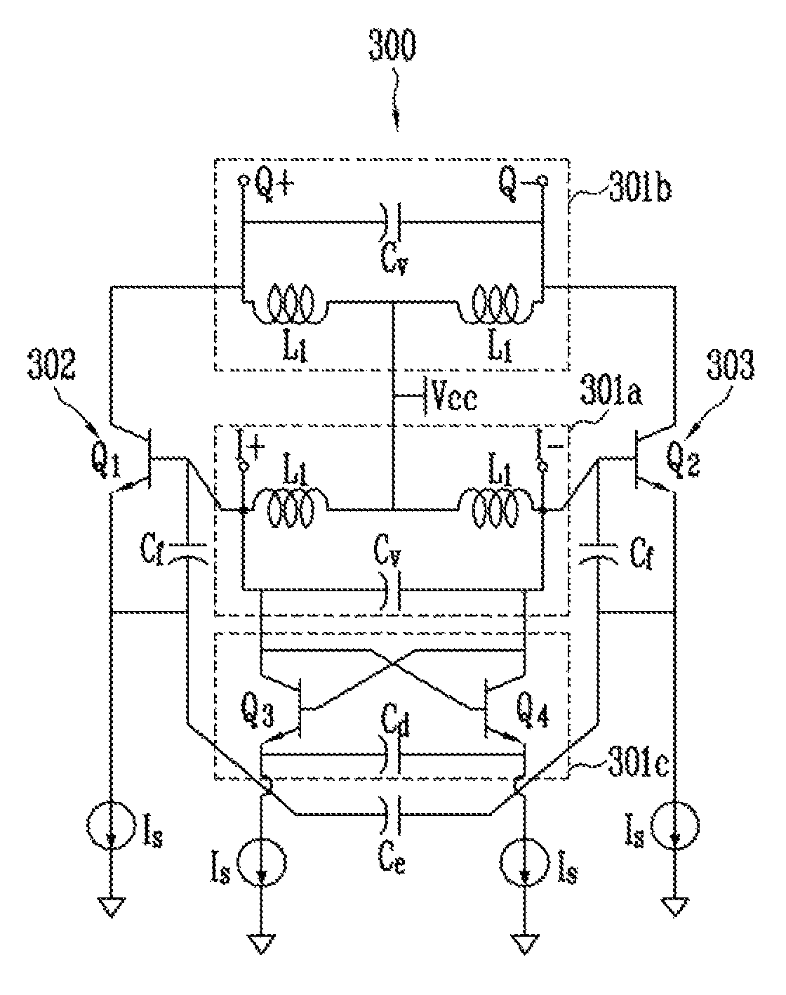 Colpitts quadrature voltage controlled oscillator