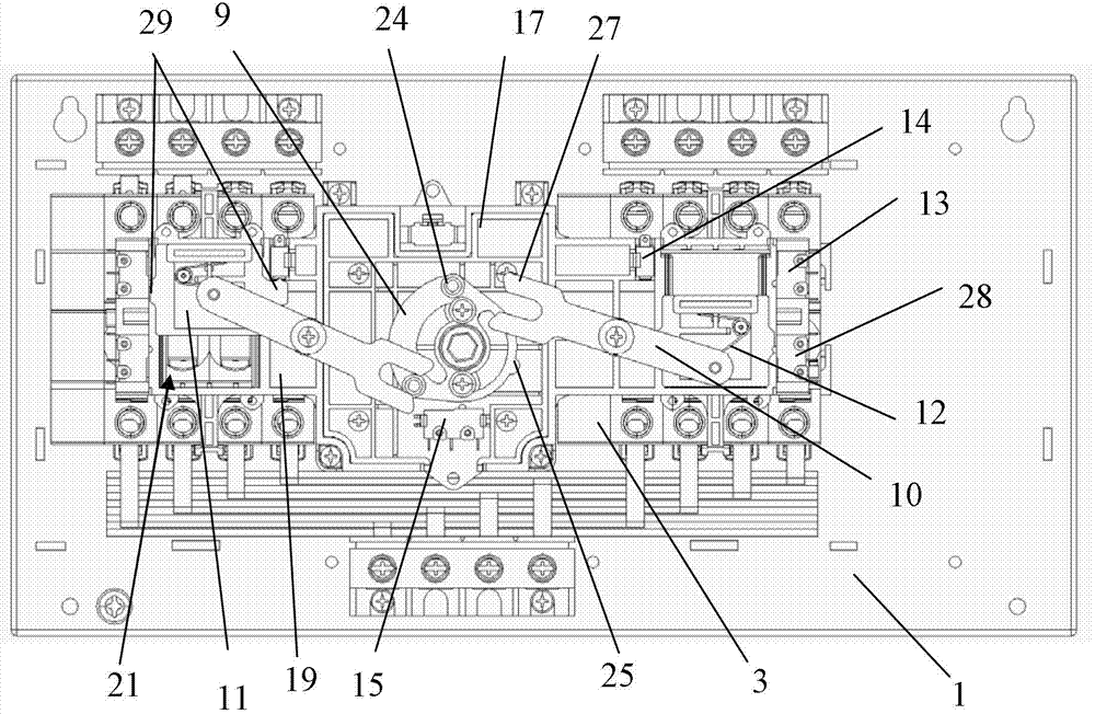 Automatic change-over switching device