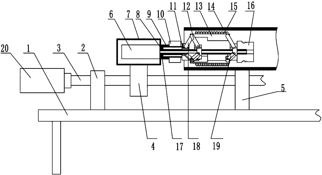 Mechanical petroleum pipeline inner wall impurity cleaning device