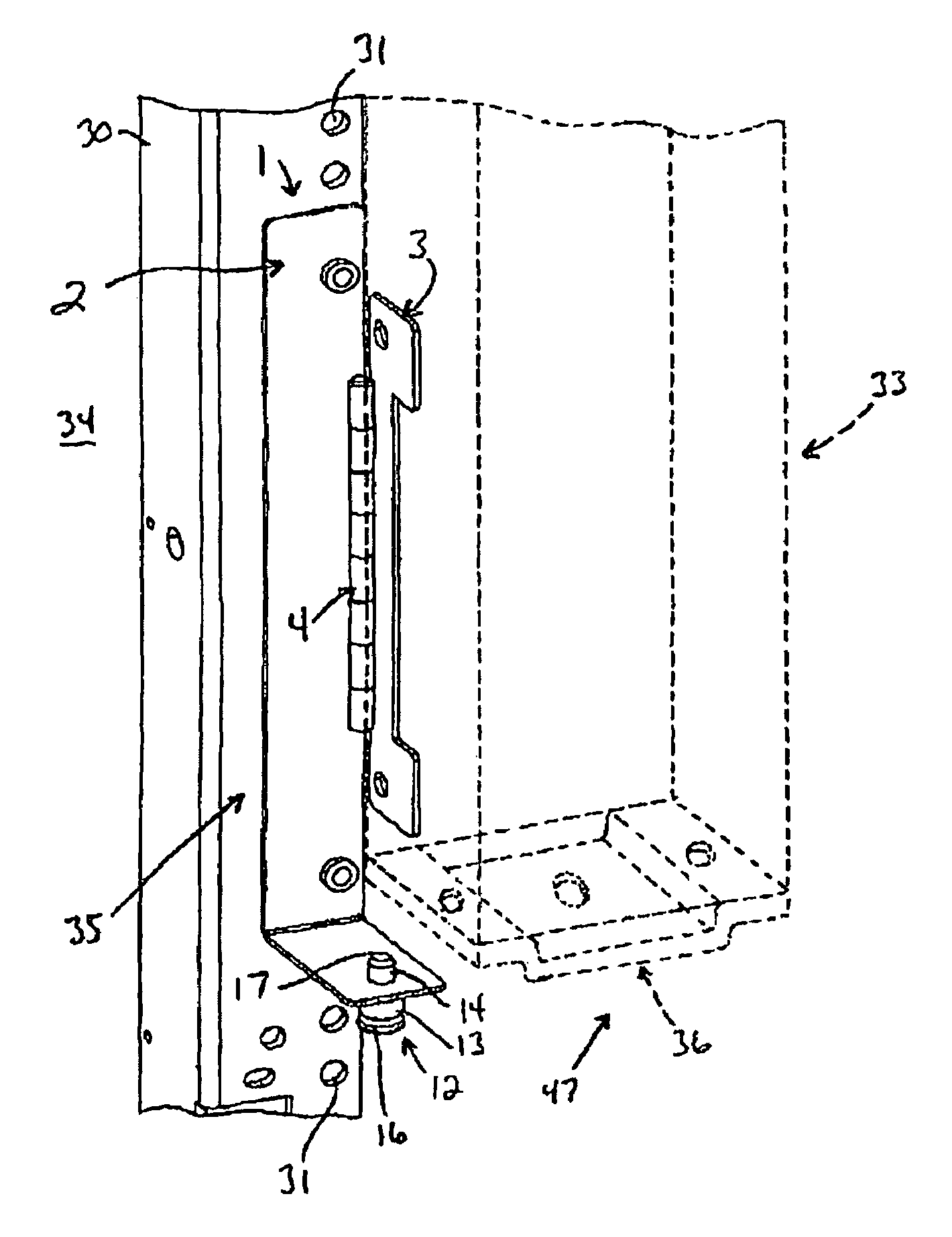 Space-saving mounting fixture for use with an equipment rack