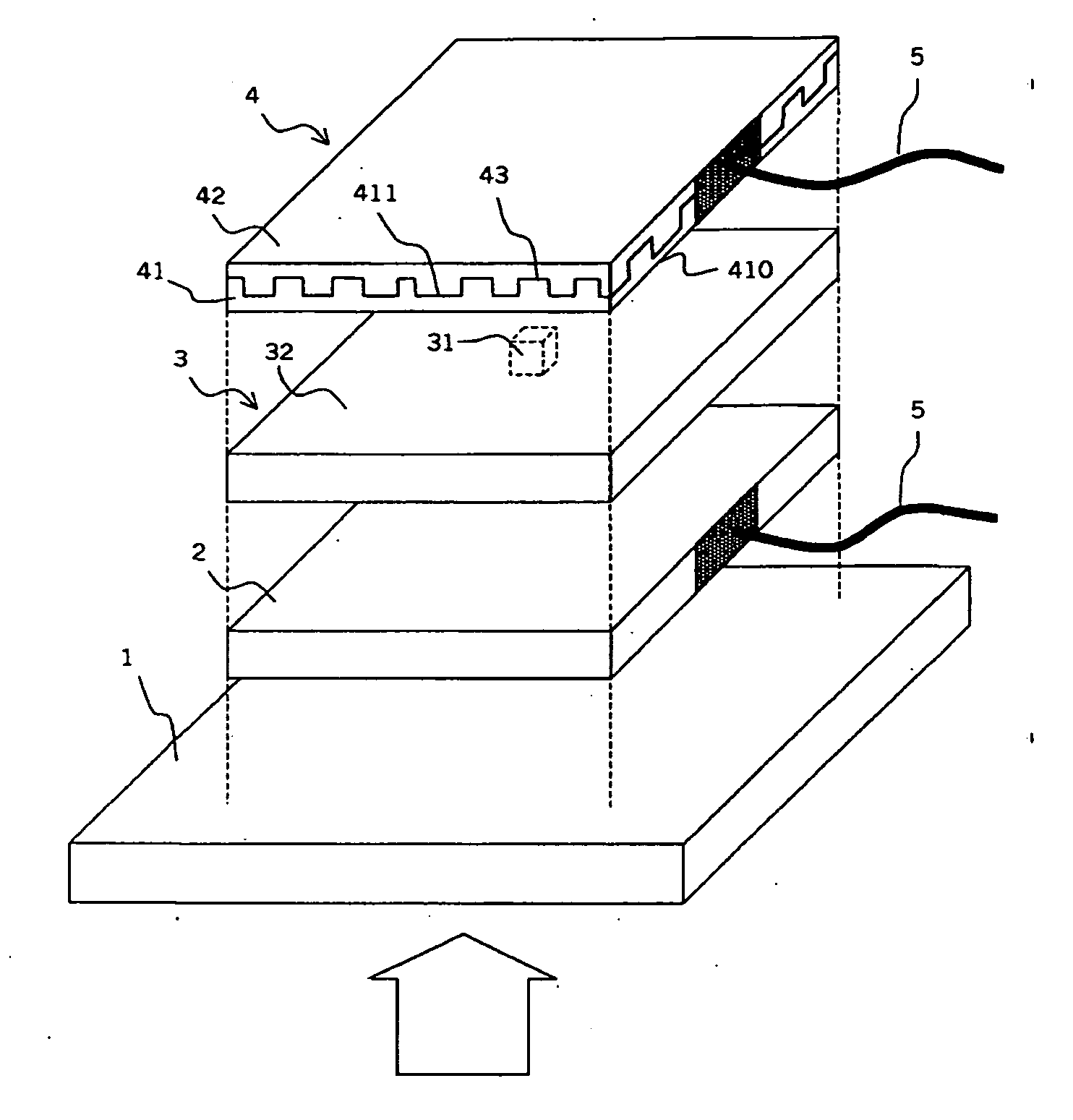 Photodetector having a near field concentration