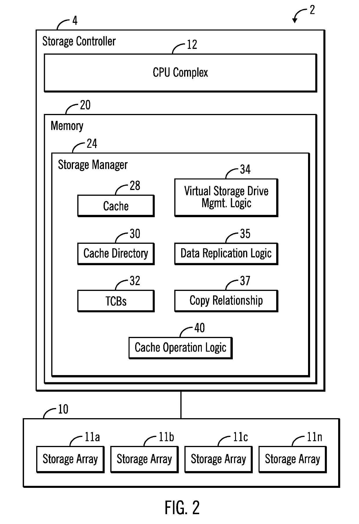 Virtual storage drive management in a data storage system