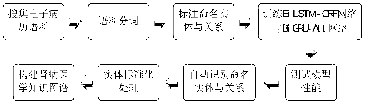 Method, model and system for constructing nephropathy specialized medical knowledge graph