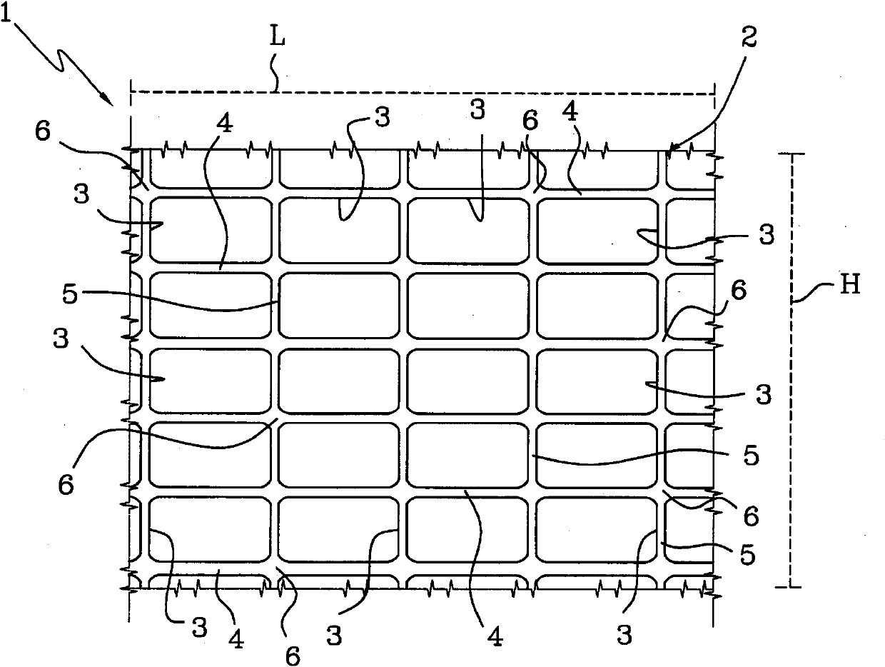 Net for delimiting work-site areas or the like and method for realising the net