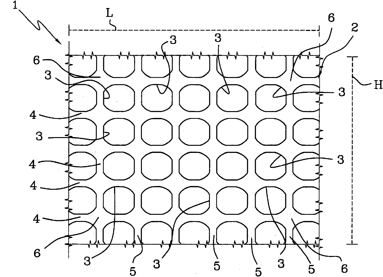 Net for delimiting work-site areas or the like and method for realising the net