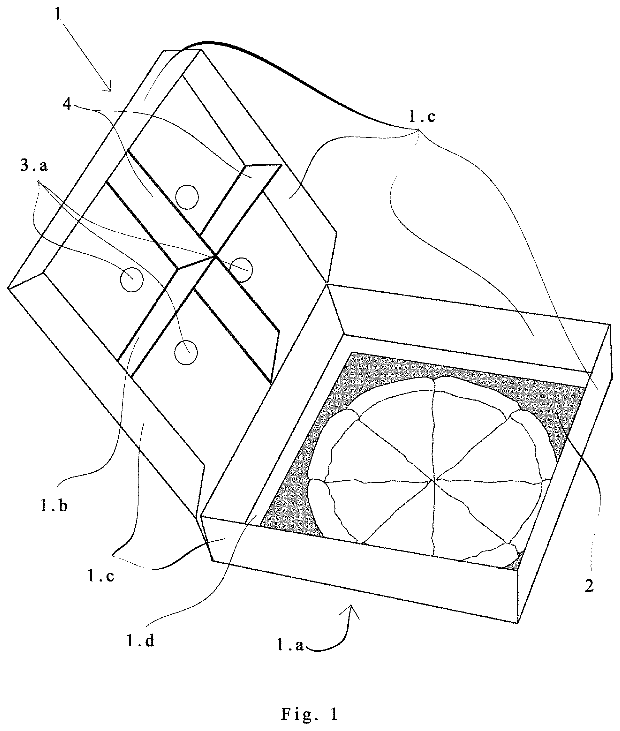 Heating container for foods